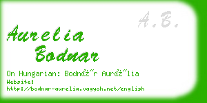 aurelia bodnar business card